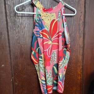 SHEIN Multicolor Floral Halter Top